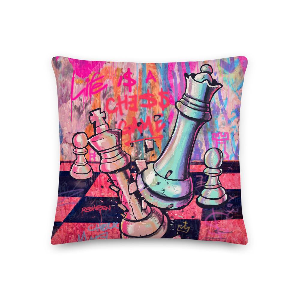 LIFE IS A CHESS GAME PREMIUM PILLOW - REBHORN DESIGN
