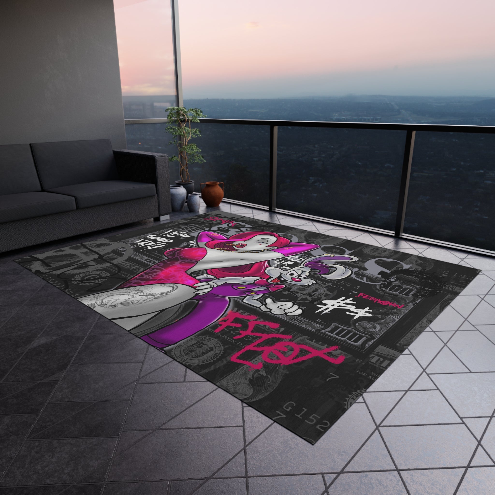 Living The Good Life Motivational Rug – REBHORN DESIGN