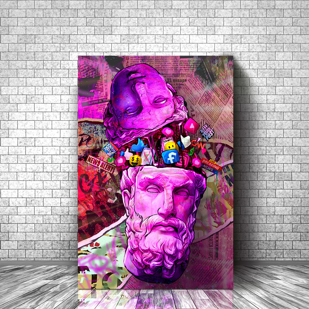 Brainwashed By The Media Pop Art Canvas Print