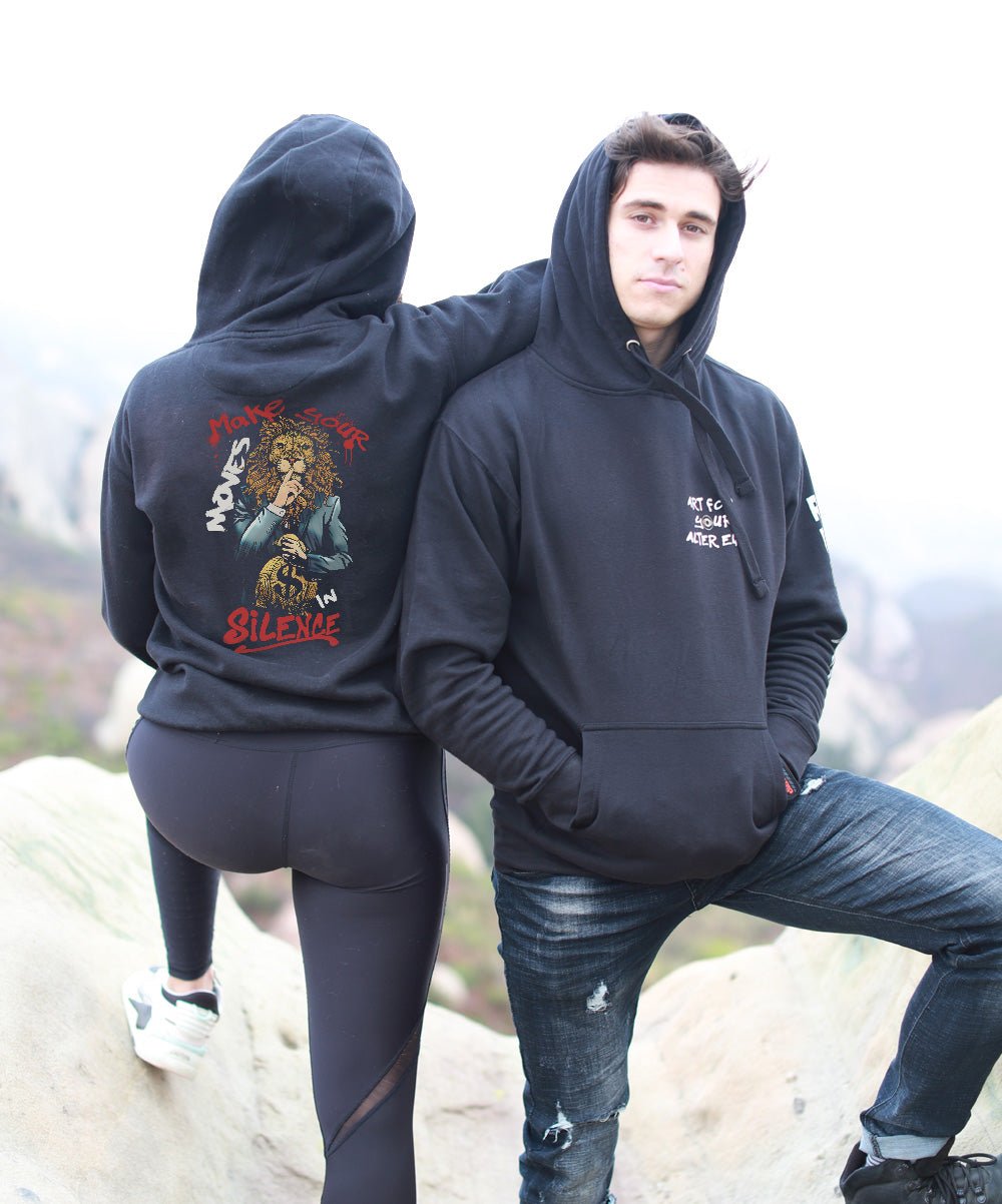 Make Your Moves in Silence Premium Unisex Hoodie - REBHORN DESIGN