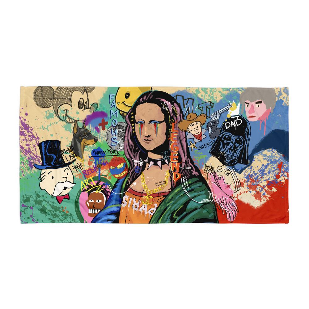 MONA LISA BEACH TOWEL - REBHORN DESIGN