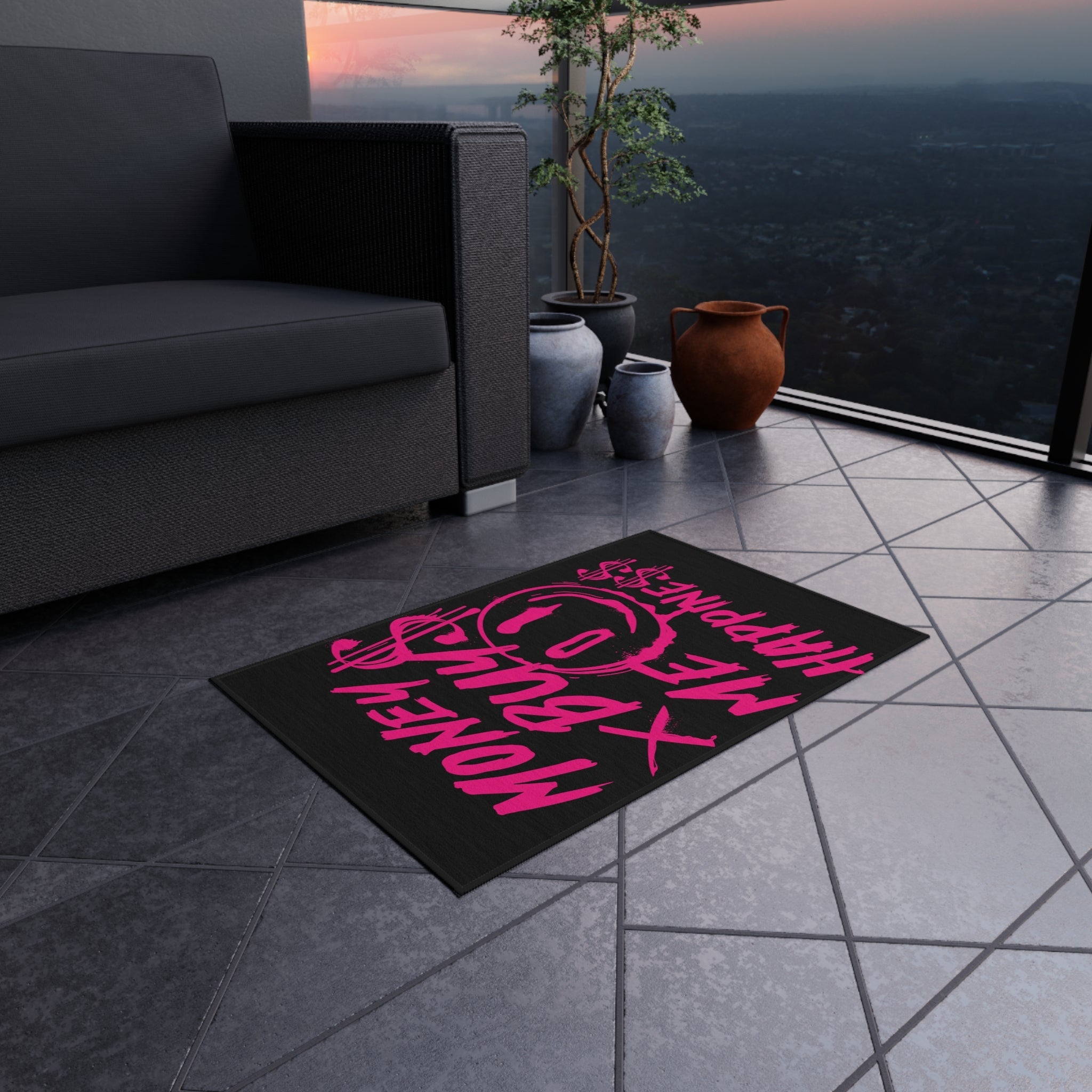 Money Buys Happiness Rug - REBHORN DESIGN