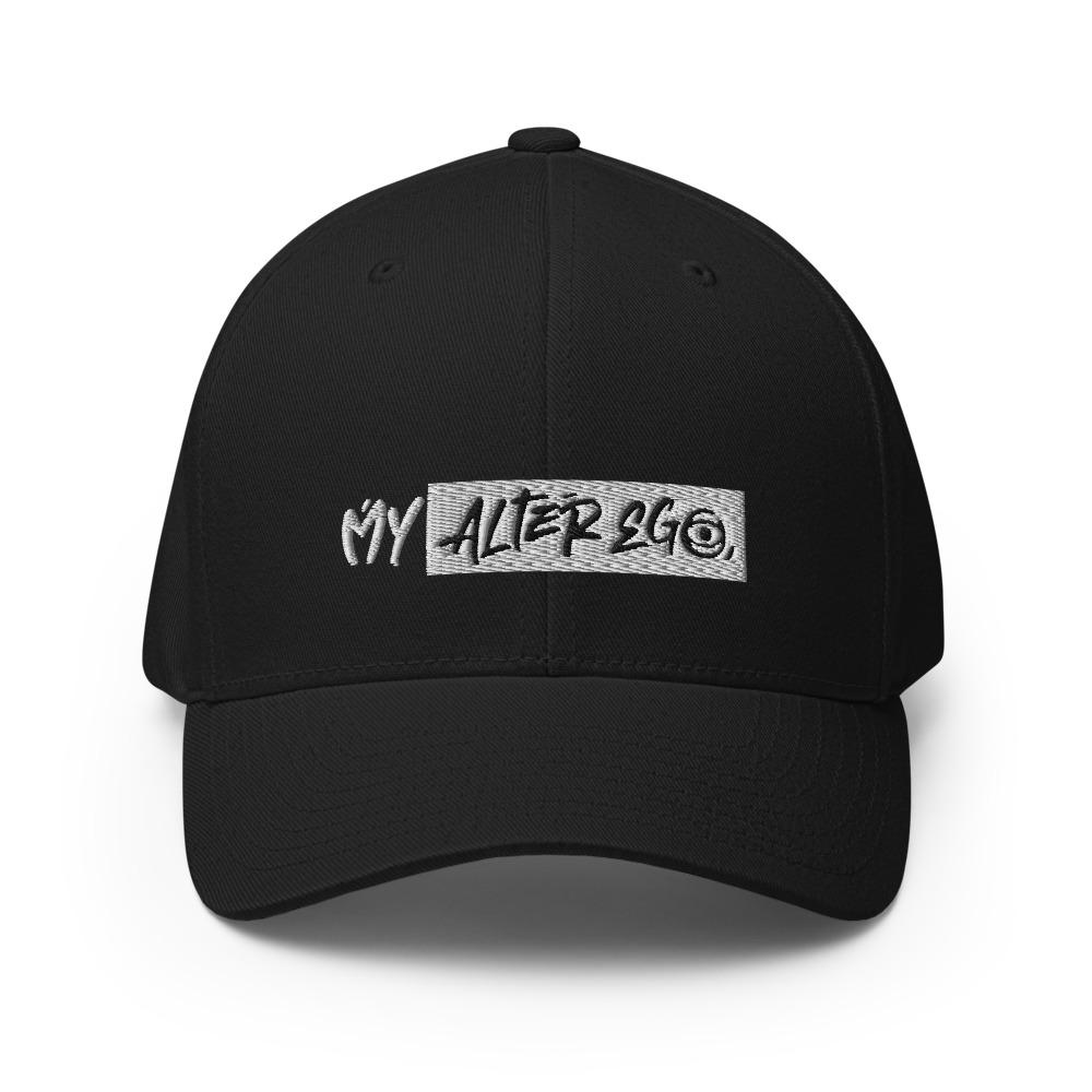 My Alter Ego - Capricorn Black Baseball Cap (White Front Border) - REBHORN DESIGN