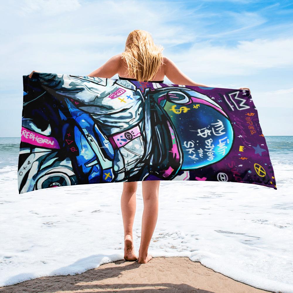 MY LIMIT IS BEYOND THE SKY BEACH TOWEL - REBHORN DESIGN