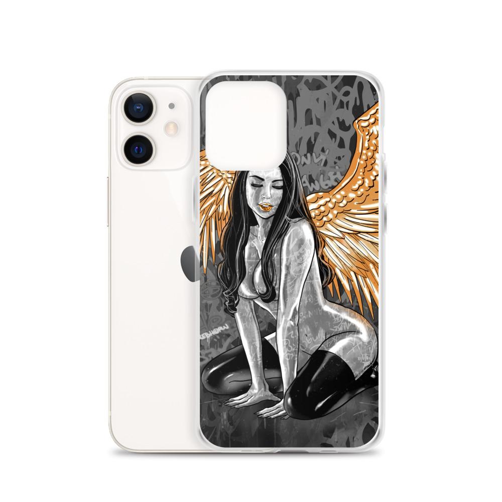 My Only Angel Erotica (Monochrome) iPhone Case - REBHORN DESIGN