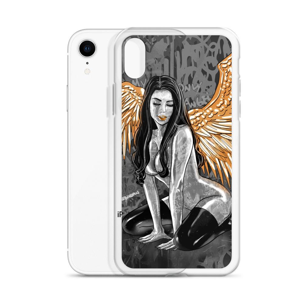 My Only Angel Erotica (Monochrome) iPhone Case - REBHORN DESIGN