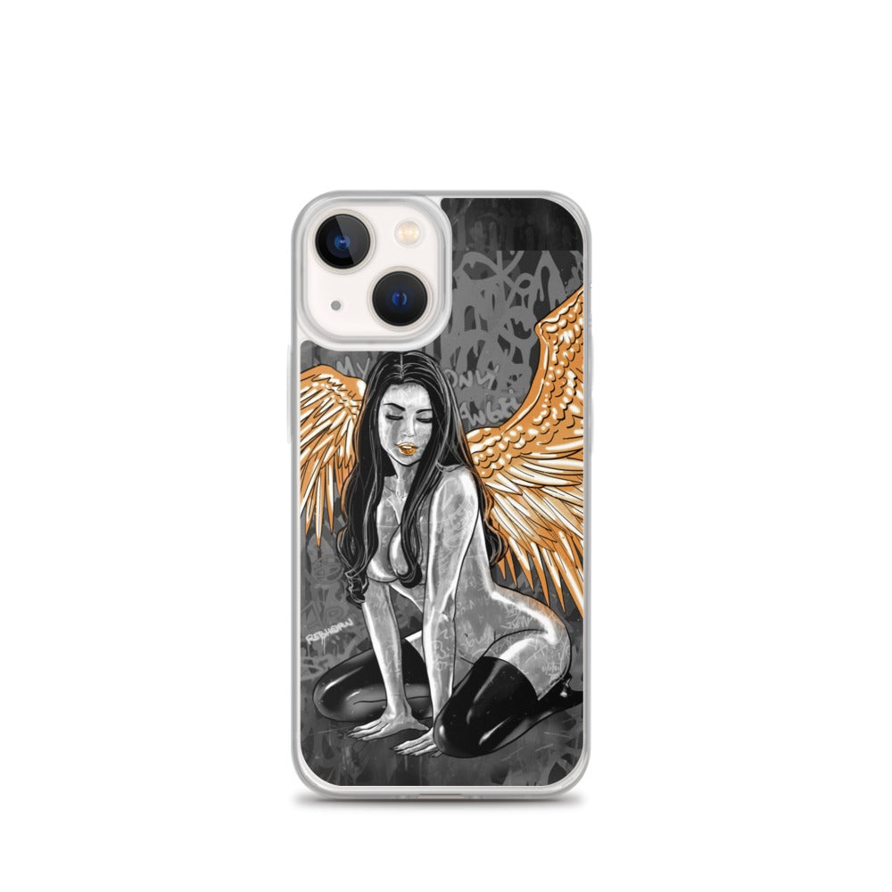 My Only Angel Erotica (Monochrome) iPhone Case - REBHORN DESIGN