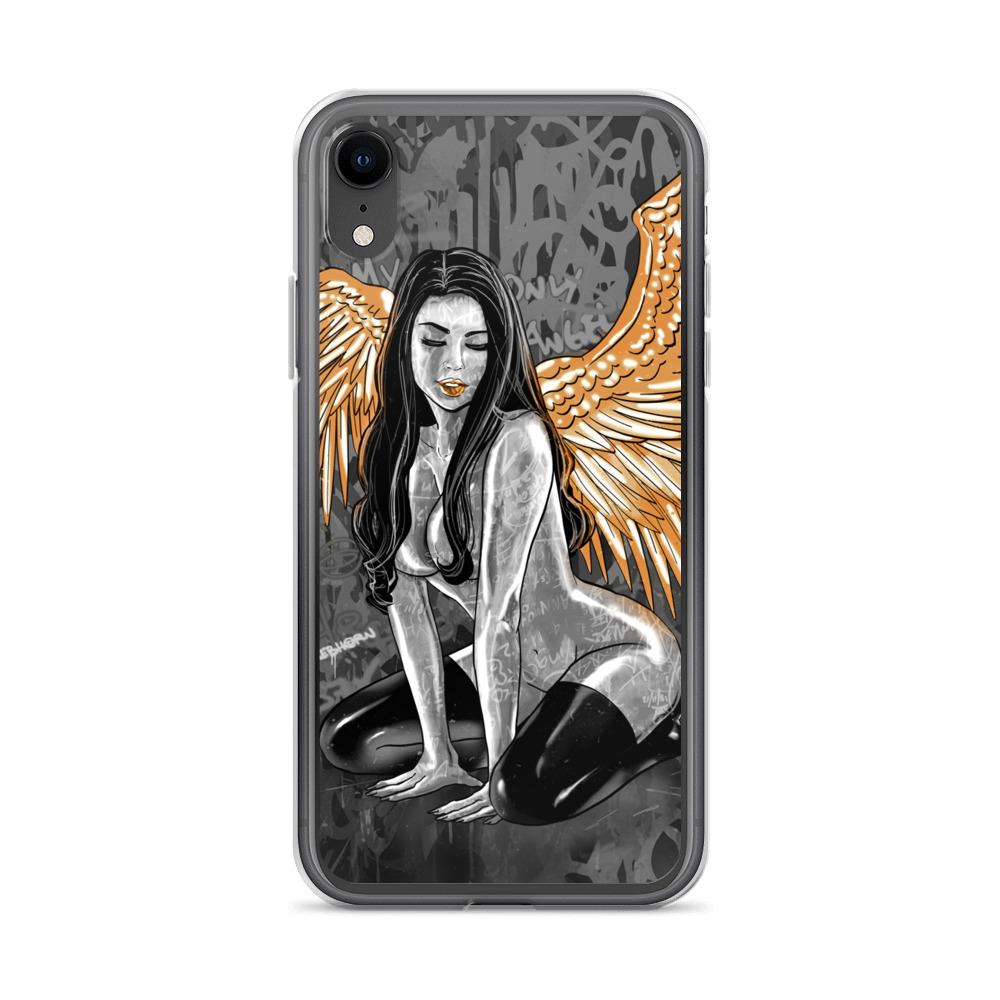 My Only Angel Erotica (Monochrome) iPhone Case - REBHORN DESIGN