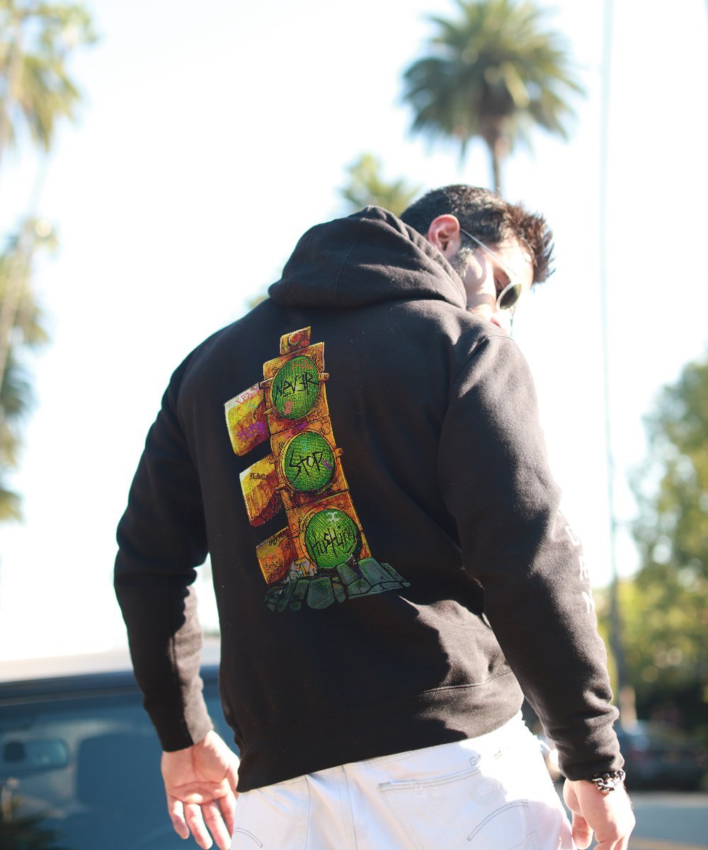 Never Stop Hustling Premium Unisex Hoodie - REBHORN DESIGN