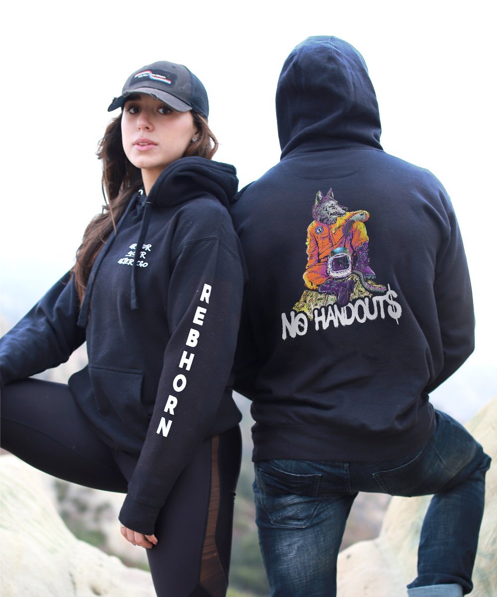 No Handouts Premium Unisex Hoodie - REBHORN DESIGN