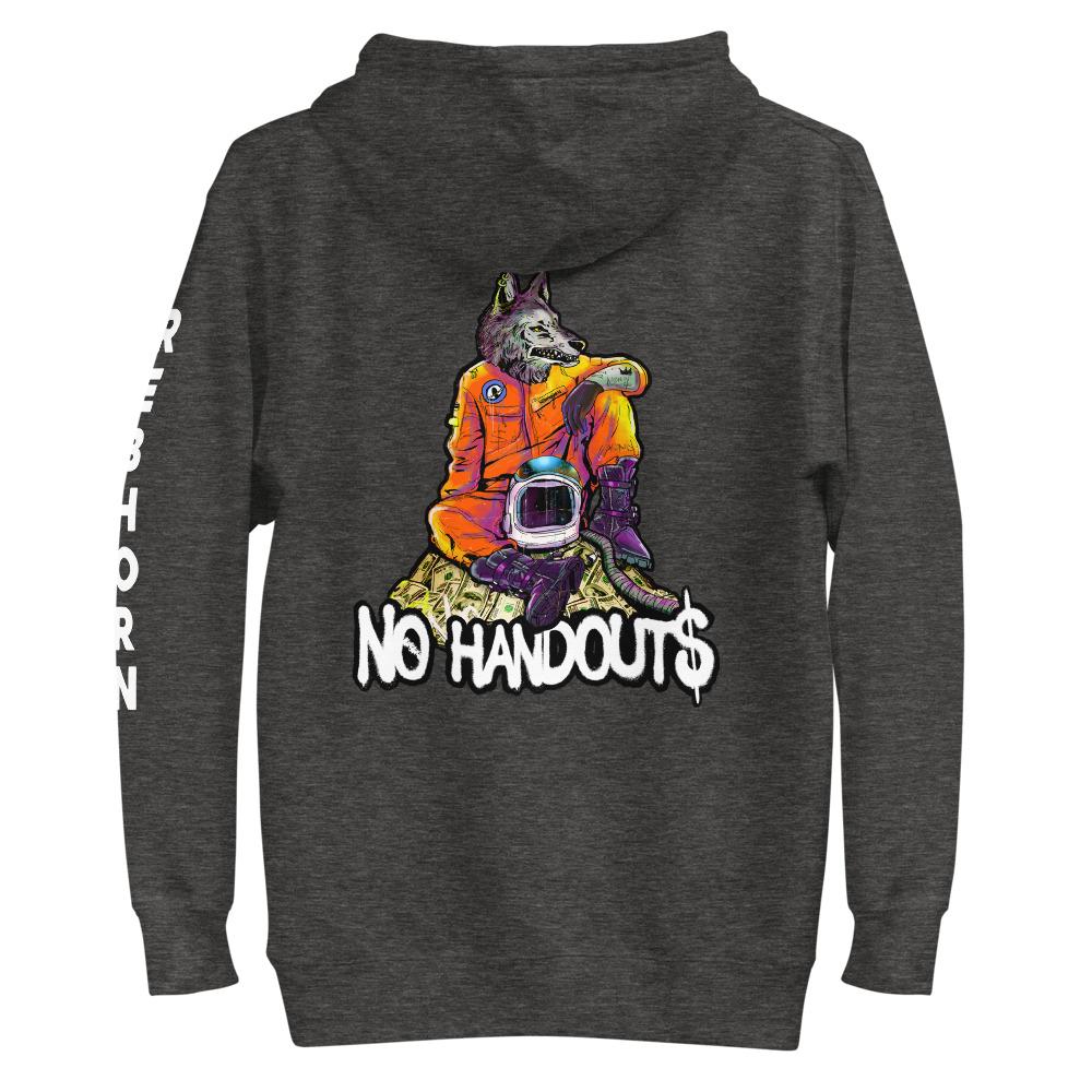 No Handouts Premium Unisex Hoodie - REBHORN DESIGN