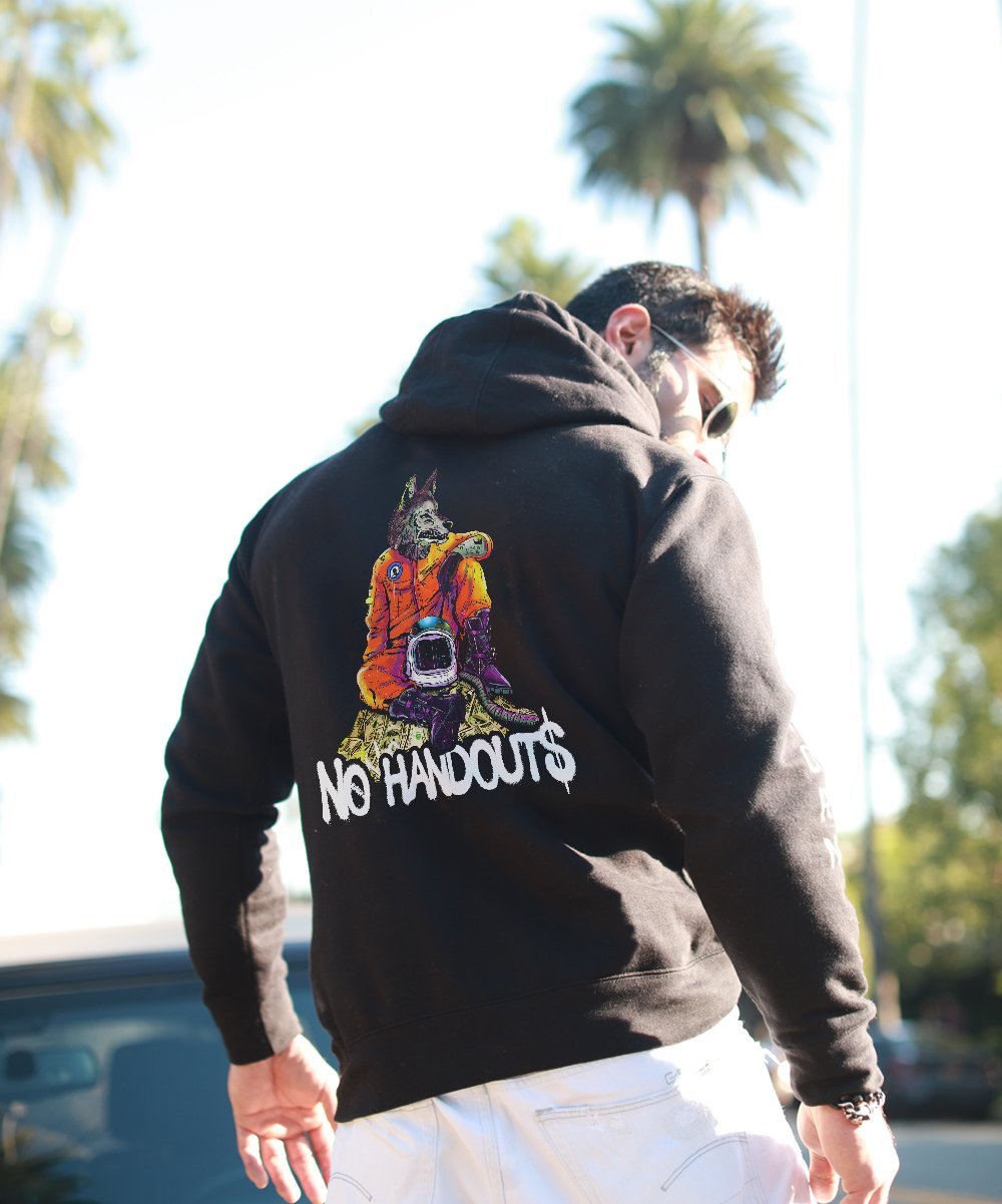 No Handouts Premium Unisex Hoodie - REBHORN DESIGN