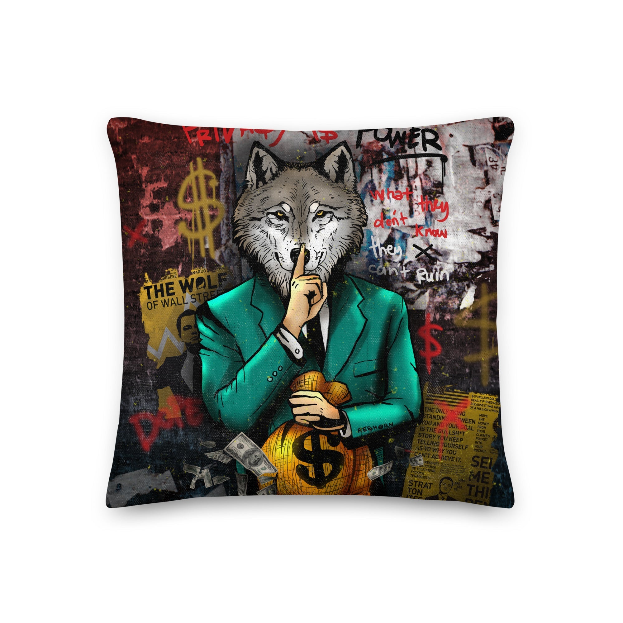 Privacy is Power Premium Pillow - REBHORN DESIGN