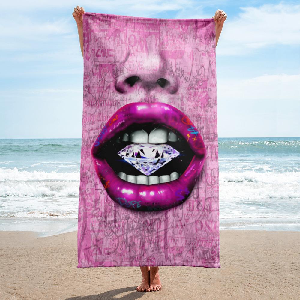 SHINE LIKE A DIAMOND BEACH TOWEL - REBHORN DESIGN