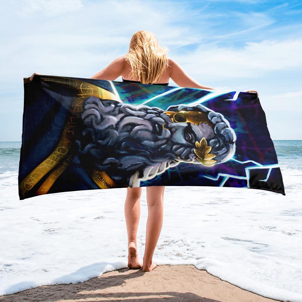 SHINE LIKE A GREEK GOD - BEACH TOWEL - REBHORN DESIGN