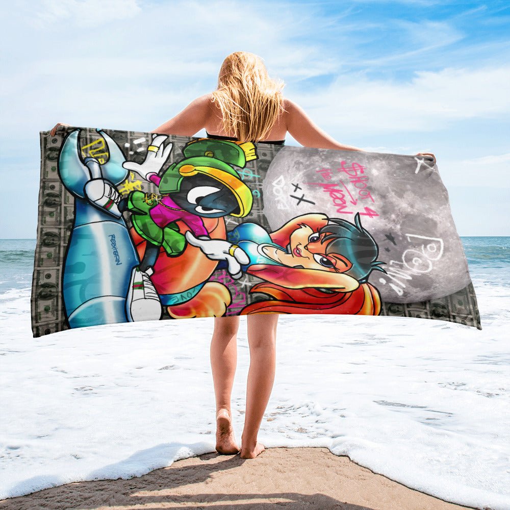 Shoot for the Moon Beach Towel - REBHORN DESIGN