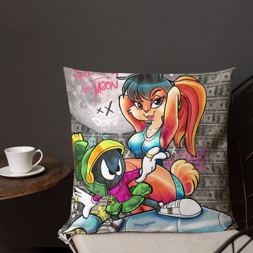 Shoot for the Moon Premium Pillow - REBHORN DESIGN