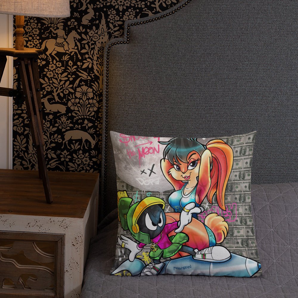 Shoot for the Moon Premium Pillow - REBHORN DESIGN