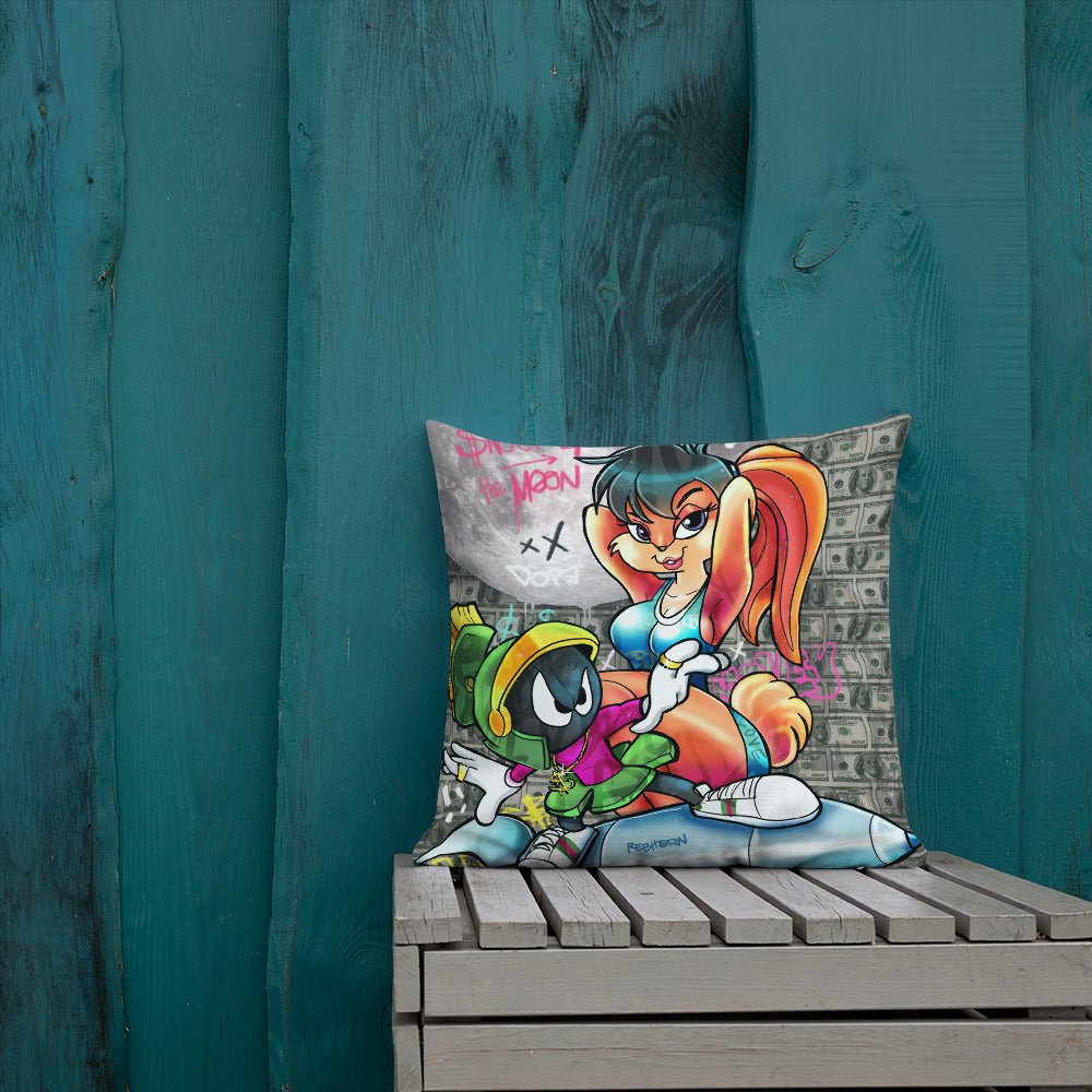 Shoot for the Moon Premium Pillow - REBHORN DESIGN