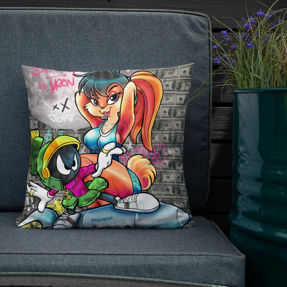 Shoot for the Moon Premium Pillow - REBHORN DESIGN