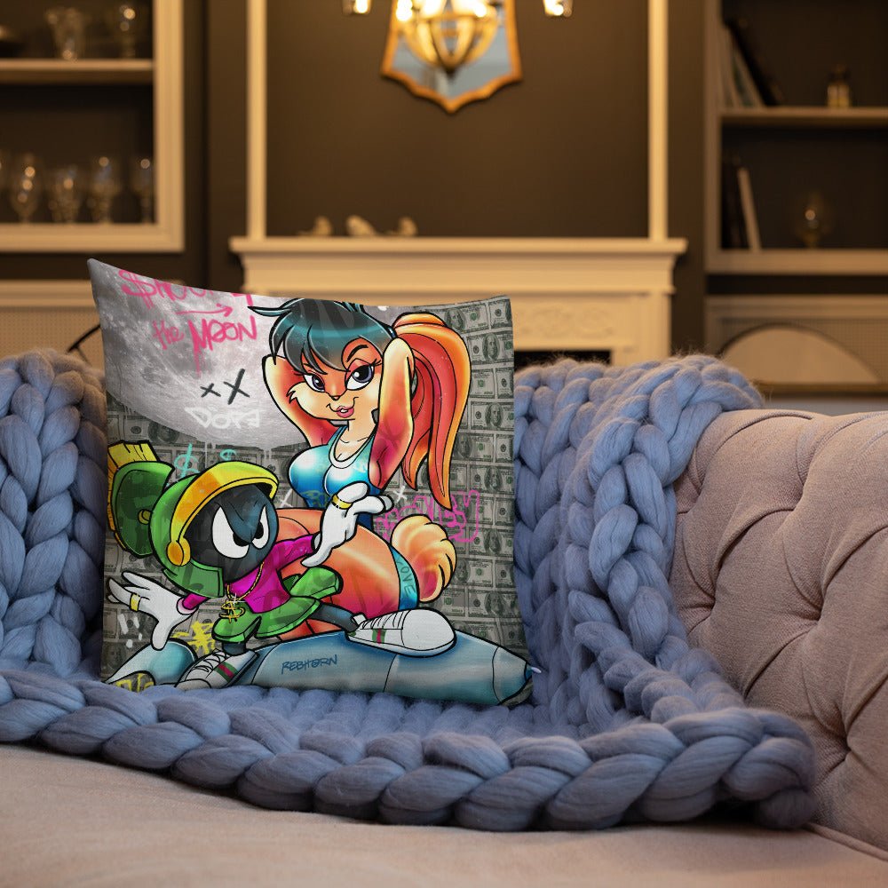 Shoot for the Moon Premium Pillow - REBHORN DESIGN