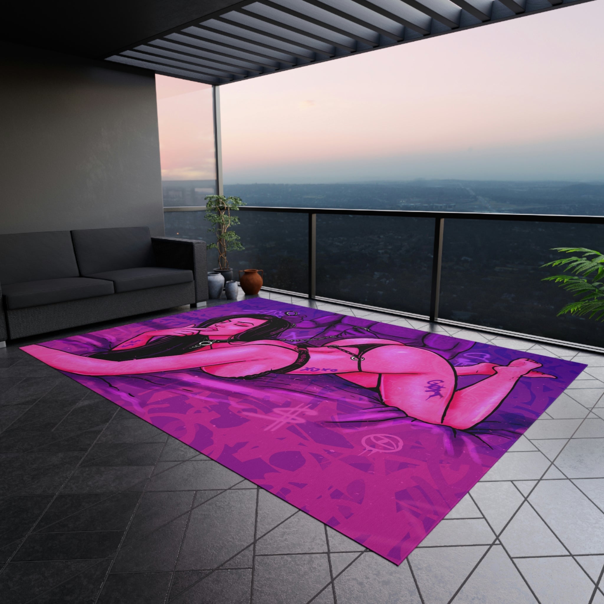 Soulmates Sensual Pink Rug - REBHORN DESIGN