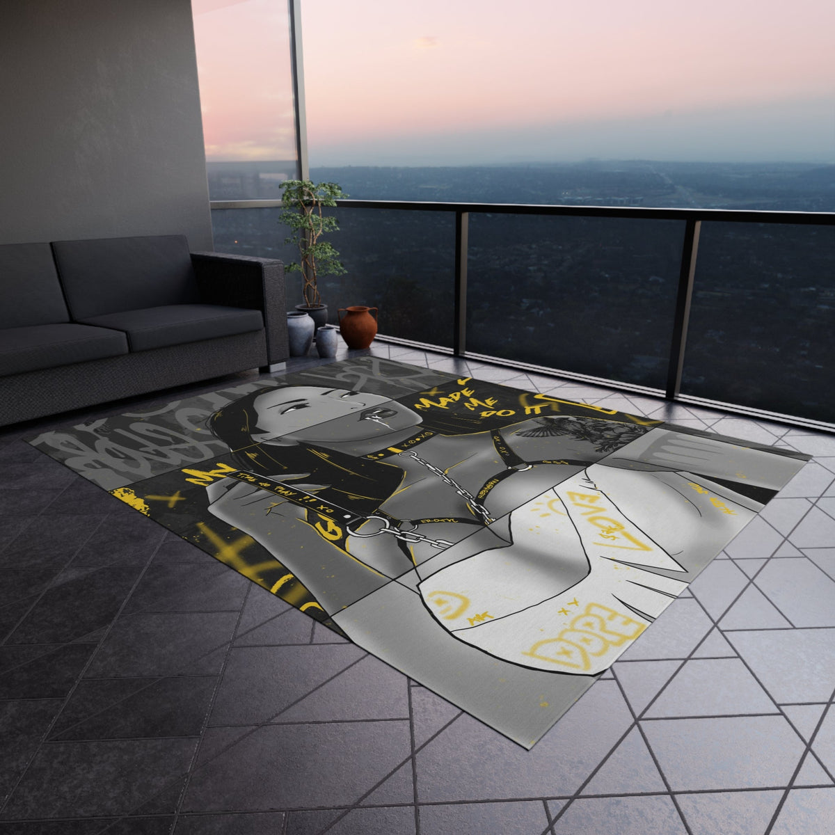The Playful One's Alter-Ego Monochrome Sensual Rug – REBHORN DESIGN