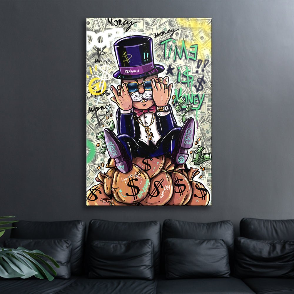 TIME IS MONEY WITH MR. MONOPOLY - REBHORN DESIGN