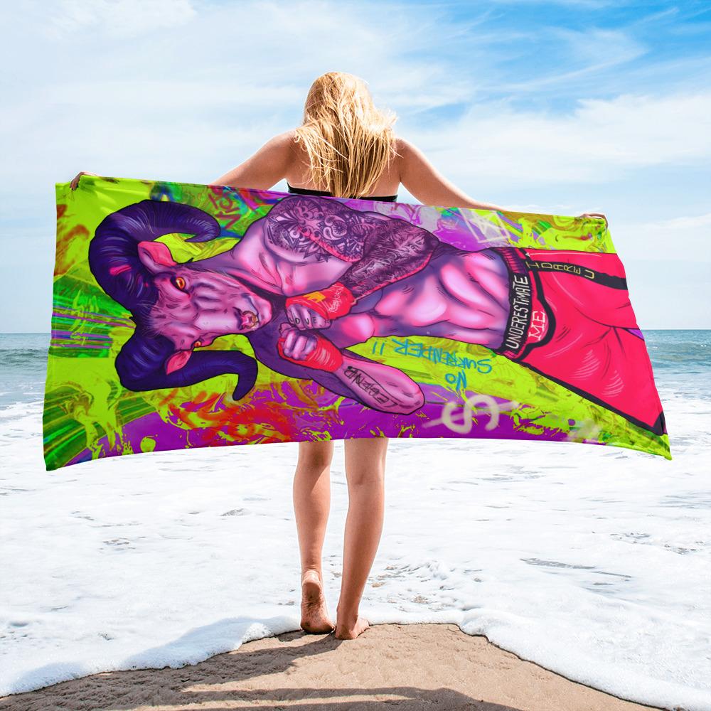 UNDERESTIMATE ME I DARE YOU BEACH TOWEL - REBHORN DESIGN