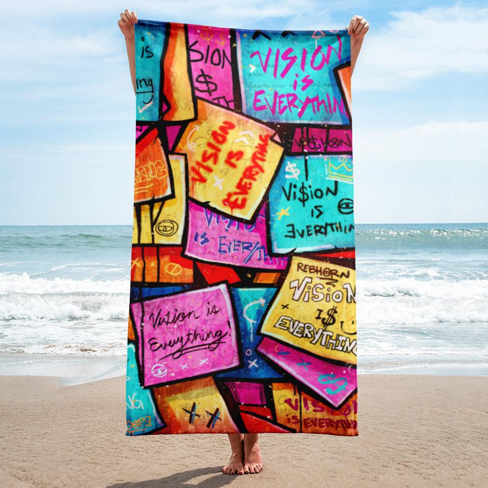 VISION IS EVERYTHING BEACH TOWEL - REBHORN DESIGN