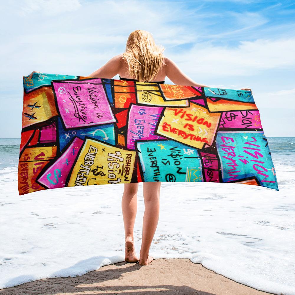 VISION IS EVERYTHING BEACH TOWEL - REBHORN DESIGN