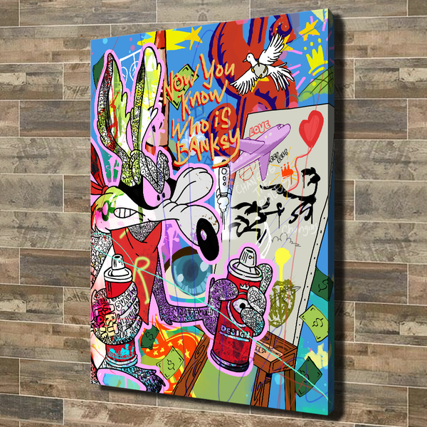 Wiley E. Coyote - Banksy On My Mind Modern Day Canvas Wall Art
