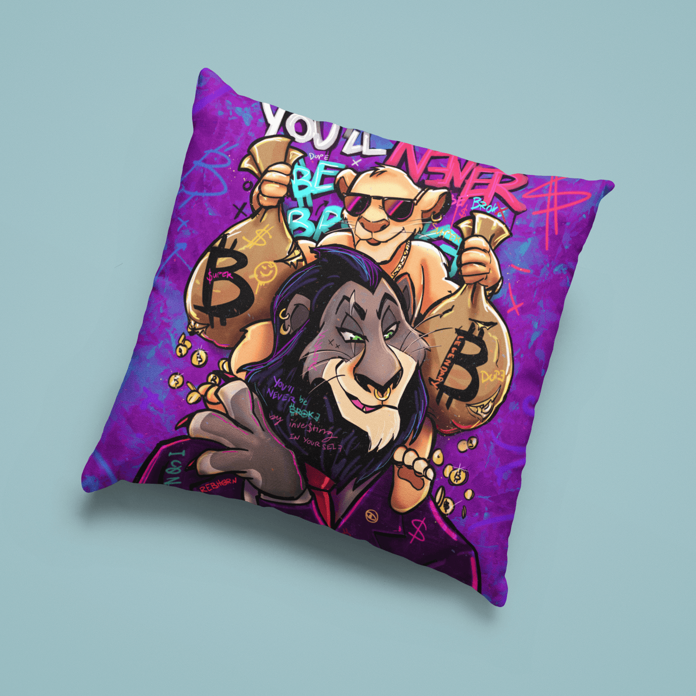 YOU’LL NEVER BE BROKE BY INVESTING IN YOURSELF PREMIUM PILLOW - REBHORN DESIGN