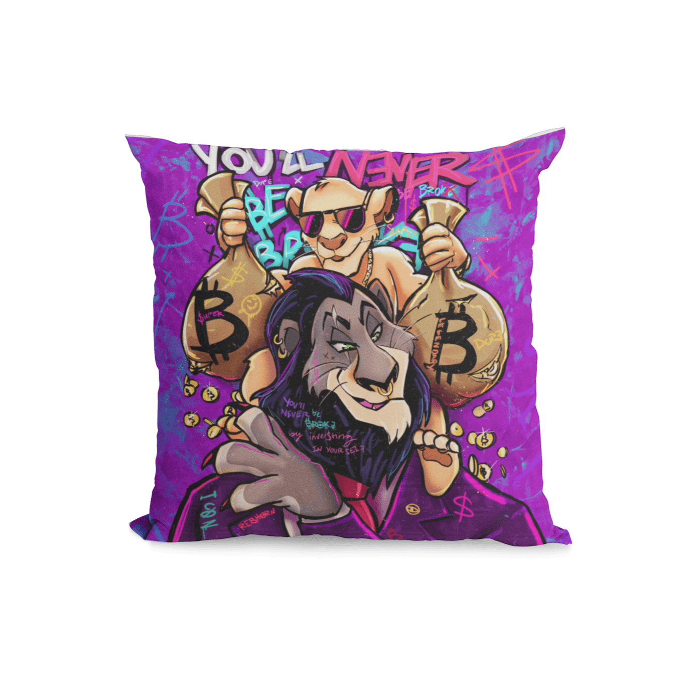 YOU’LL NEVER BE BROKE BY INVESTING IN YOURSELF PREMIUM PILLOW - REBHORN DESIGN